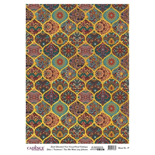 Altın Varaklı Pirinç Dekopaj Kağıdı 30x42 cm - Model 19