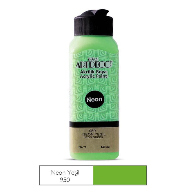 Artdeco 950 Neon Yeşil Akrilik Boya 140 ml