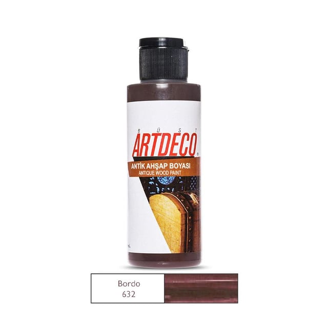 Artdeco Antik Ahşap Boyası Bordo
