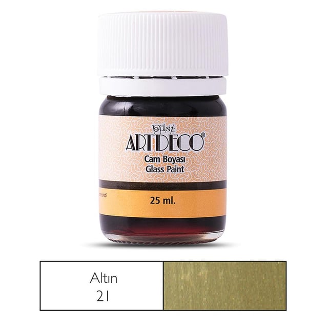 Artdeco Metalik Altın Cam Boyası 25ml 