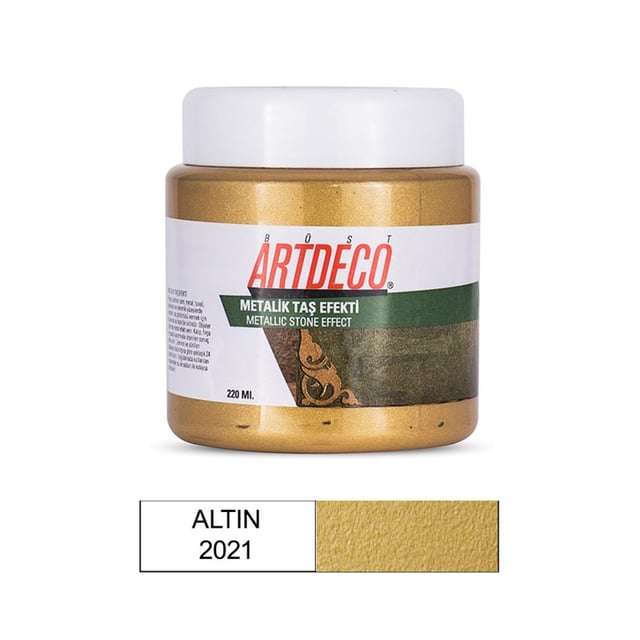 Artdeco Metalik Taş Efekti 2021 Altın