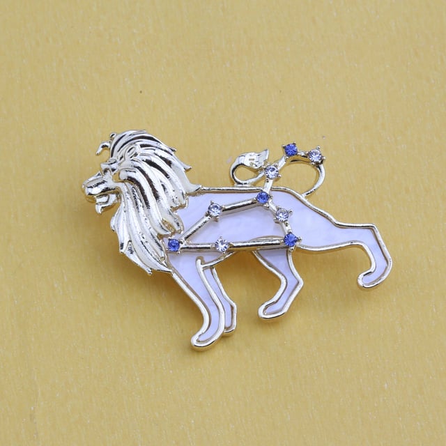 Aslan Burcu Temalı Mineli Broş