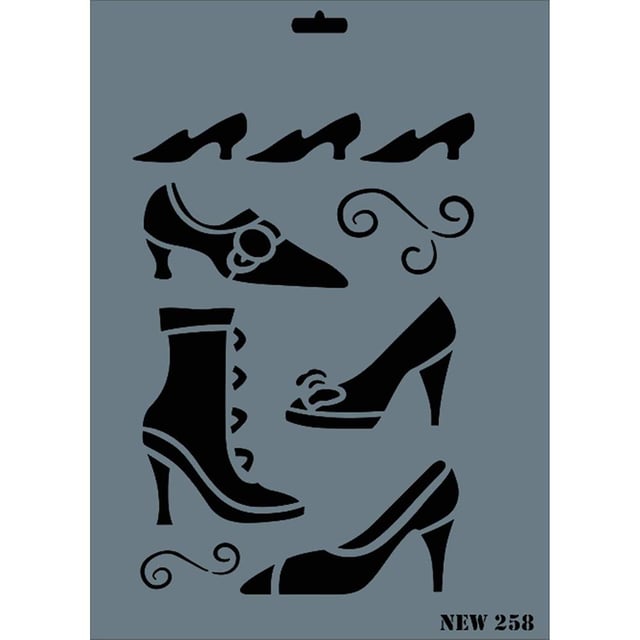 Ayakkabı Stencil Şablon 25X35 cm - Rich New 258