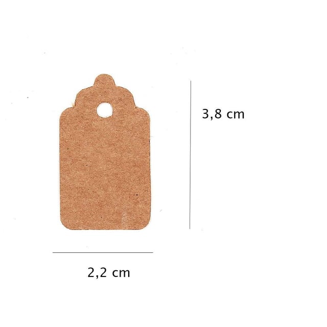 Biberon Şeklinde, Kraft Etiket (100 Adet + Etiket İpi Hediyeli)