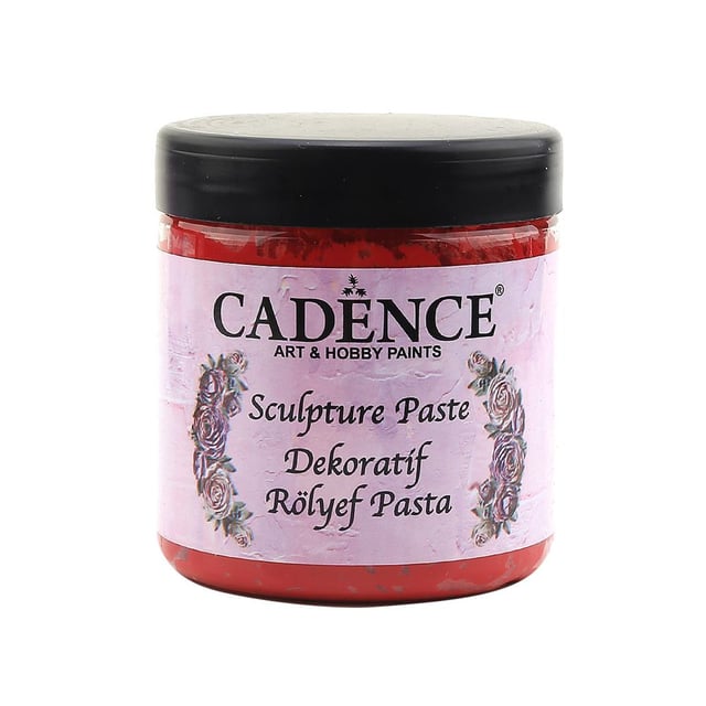 Cadence Dekoratif Rölyef Pasta (Sculpture Paste) Kırmızı 6824
