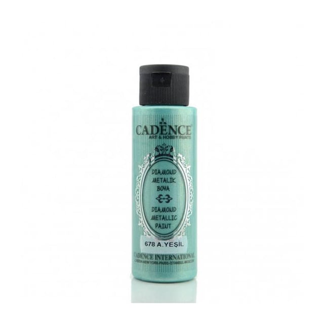 Cadence Diamond Metalik Boya 70 ml - Açık Yeşil 678