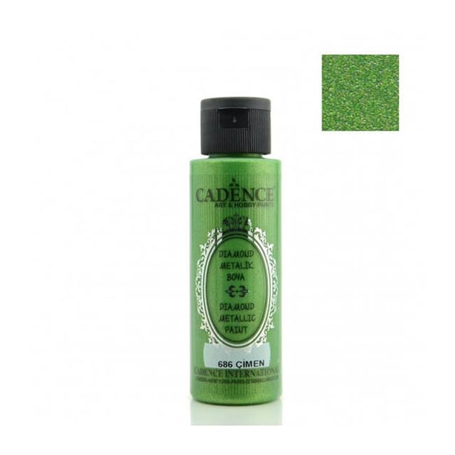 Cadence Diamond Metalik Boya 70 ml - Çimen 686
