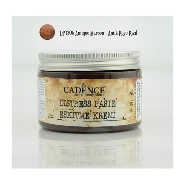 Cadence Distress Paste Eskitme Kremi 150 ml - ANTİK KOYU KIZIL DP 1306