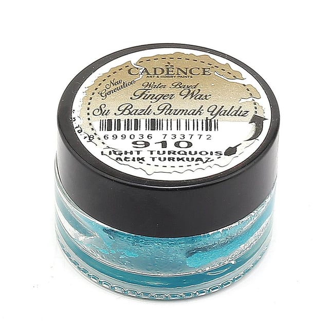 Cadence Finger Wax Su Bazlı Parmak Yaldız - Açık Turkuaz 910