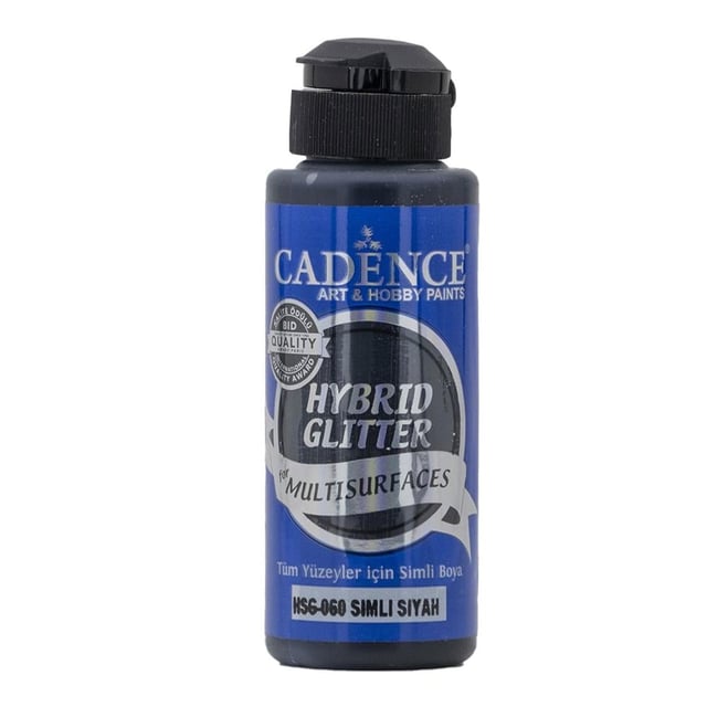 Cadence Hybrid Glitter Simli Boya 120 ml HSG 060 Siyah