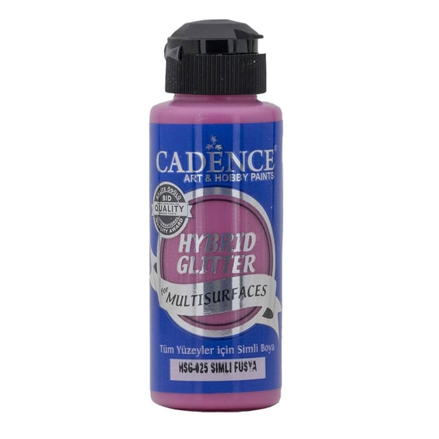 Cadence Hybrid Glitter Simli Boya 120 ml HSG 025 Fuşya