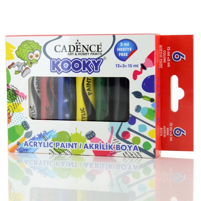 Cadence Kooky Akrilik Boya Seti 15 ml 6'lı
