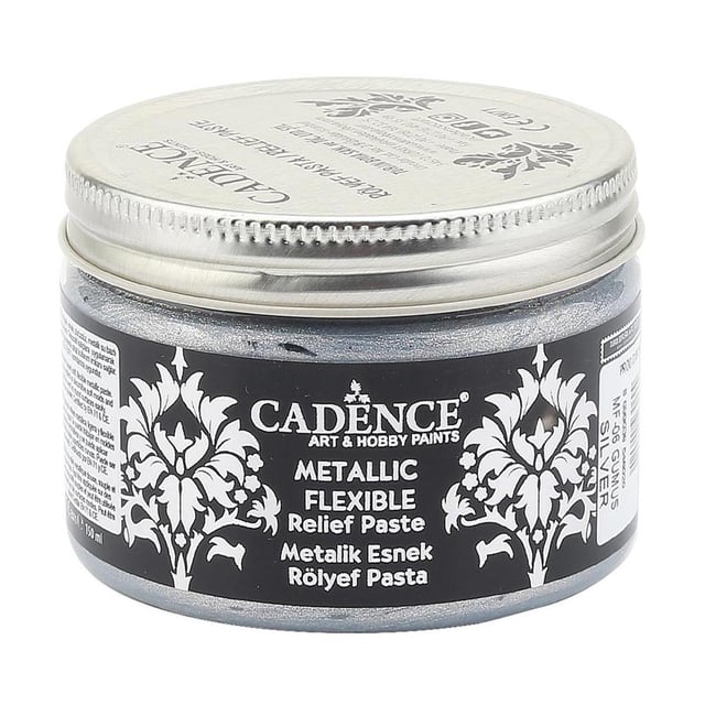 Cadence Metalik Flexible Esnek Rölyef Pasta MF 06 Gümüş