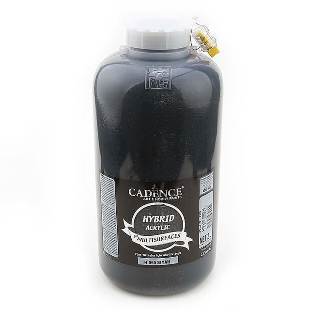 Cadence Multisurface Hibrit Akrilik Boya 2 Litre (3 KG) - Siyah H060