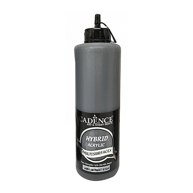 Cadence Multisurface Hibrit Akrilik Boya 500 ml - Antrasit Siyah H091