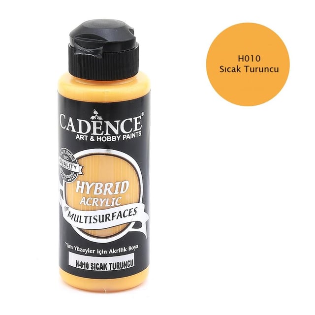 Cadence Multisurface Hibrit Akrilik Boya 120 ml Sıcak Turuncu H010