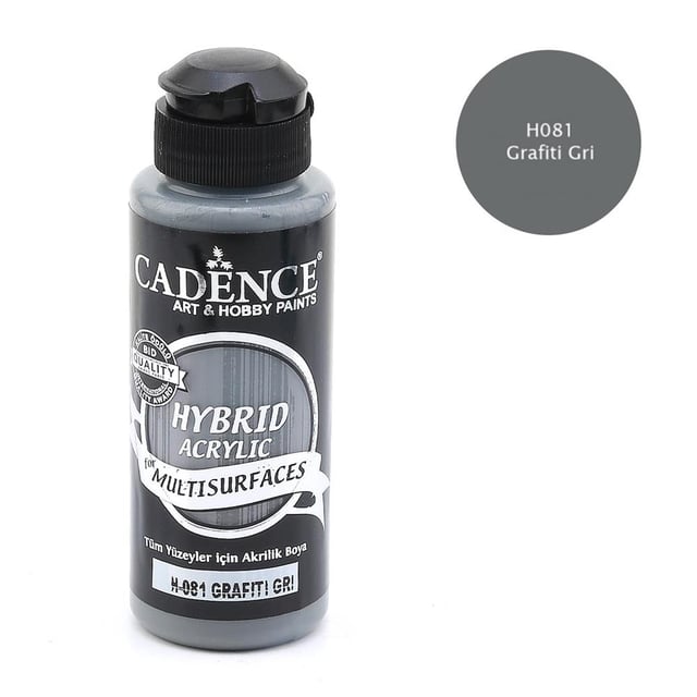 Cadence Multisurface Hibrit Akrilik Boya 120 ml Grafiti Gri H081