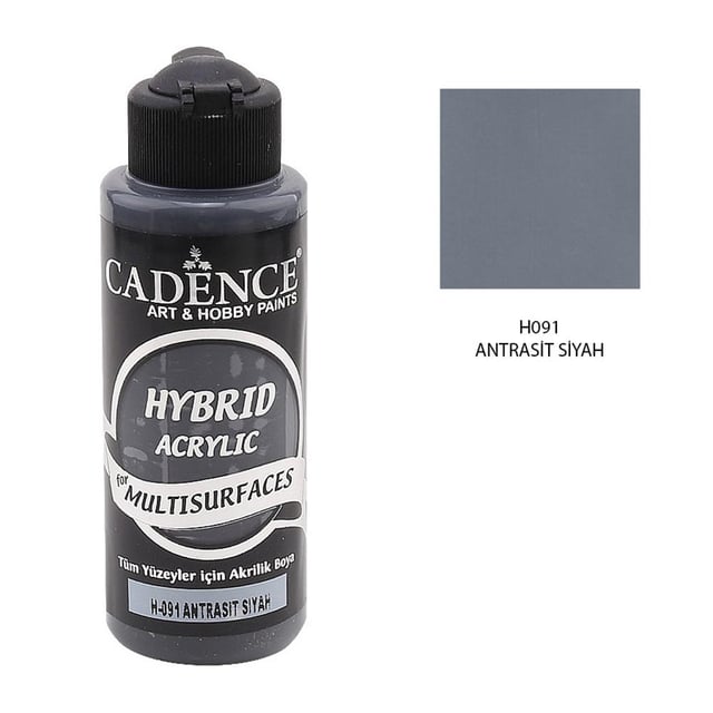 Cadence Multisurface Hibrit Akrilik Boya 120 ml Antrasit Siyah H091