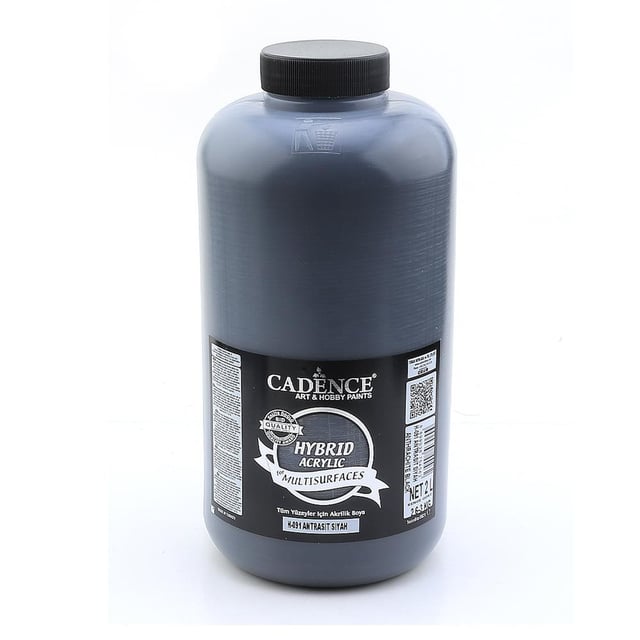 Cadence Multisurface Hibrit Akrilik Boya 2 Litre (3 KG) Antrasit Siyah H091