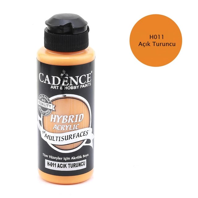 Cadence Multisurface Hibrit Akrilik Boya 120 ml Açık Turuncu H011