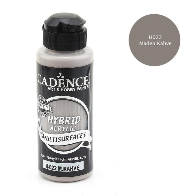 Cadence Multisurface Hibrit Akrilik Boya 120 ml Maden Kahve H022