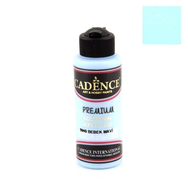 Cadence Premium Akrilik Boya 120 ml - Bebek Mavi 9040