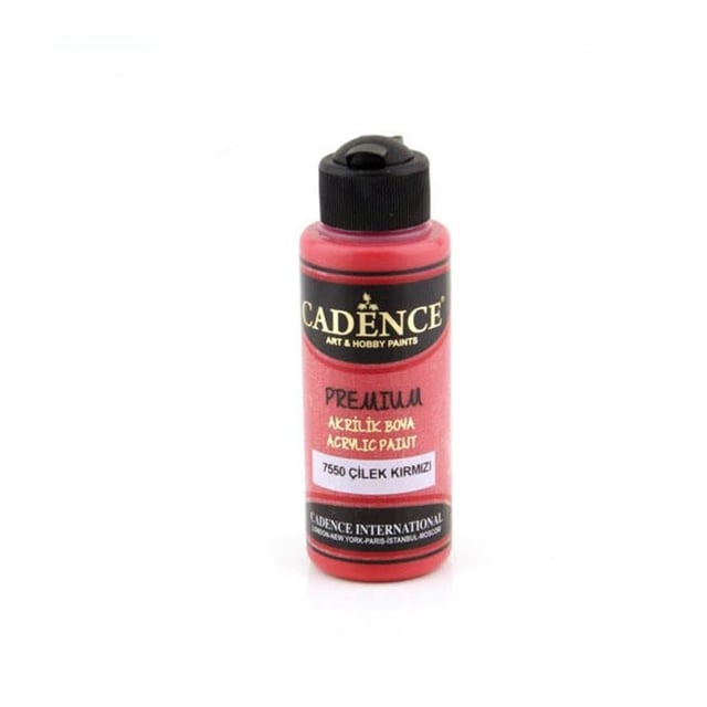 Cadence Premium Akrilik Boya 120 ml - Çilek Kırmızı 7550