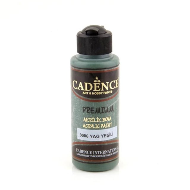 Cadence Premium Akrilik Boya 120 ml - Yağ Yeşili 9006