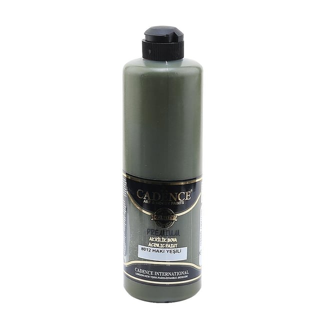 Cadence Premium Akrilik Boya 500 ML - Haki Yeşili 8012