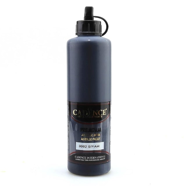 Cadence Premium Akrilik Boya 500 ml Siyah 0002