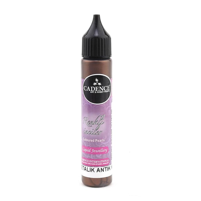 Cadence Renkli İnciler Boncuk Boya - 587 Metalik Antik Kahve