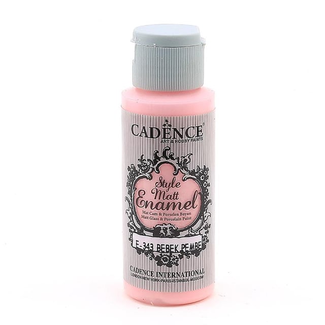 Cadence Style Matt Enamel Cam ve Porselen Boyası - E 343 Bebek Pembe 