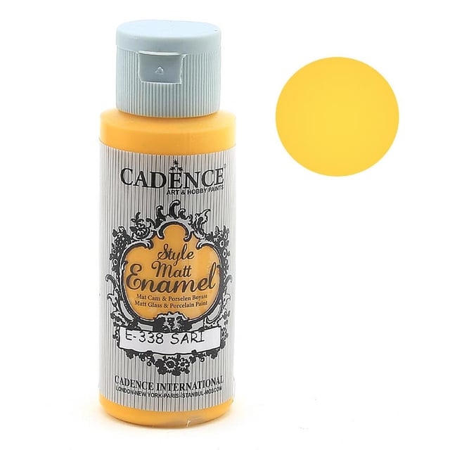 Cadence Style Matt Enamel Cam ve Porselen Boyası - E 338 Sarı