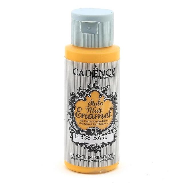 Cadence Style Matt Enamel Cam ve Porselen Boyası - E 338 Sarı