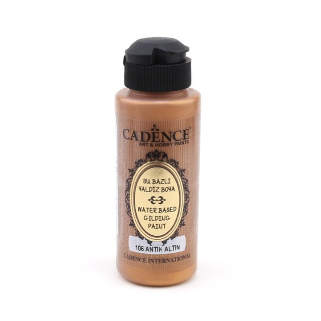 Cadence Su Bazlı Yaldız Boya 120 ml Antik Altın 106