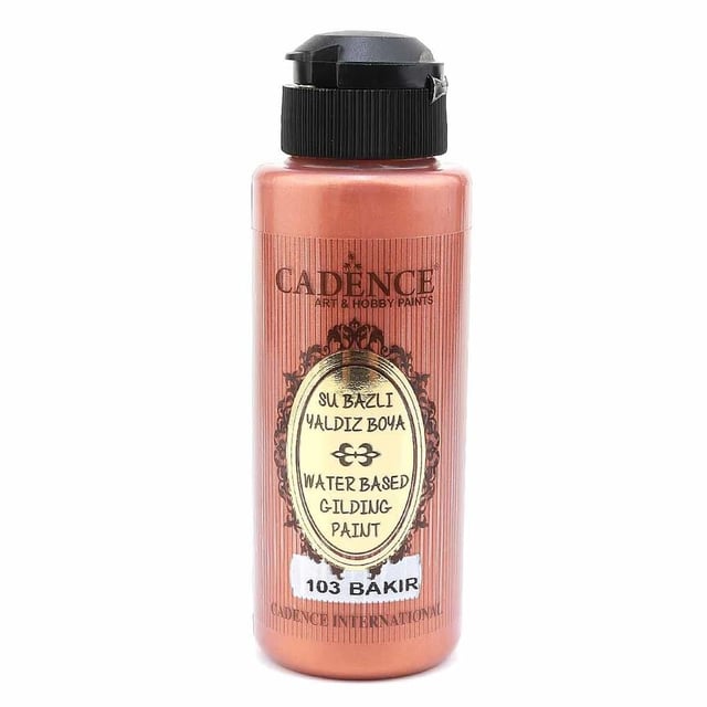 Cadence Su Bazlı Yaldız Boya 120 ml Bakır 103