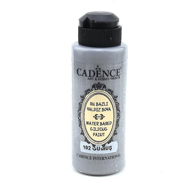 Cadence Su Bazlı Yaldız Boya 120 ml Gümüş 102