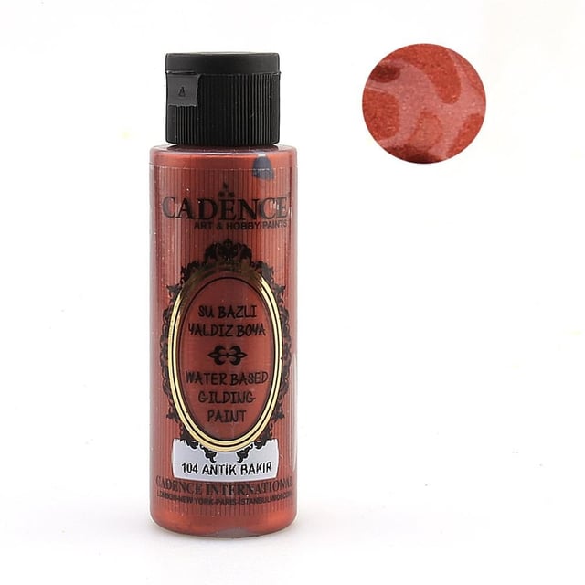 Cadence Su Bazlı Yaldız Boya 70 ml - Antik Bakır 104