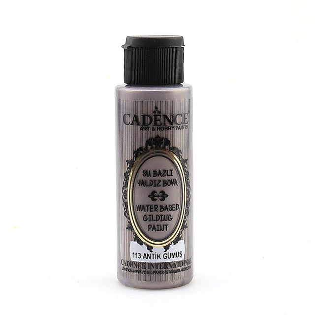 Cadence Su Bazlı Yaldız Boya 70 ml - Antik Gümüş 113