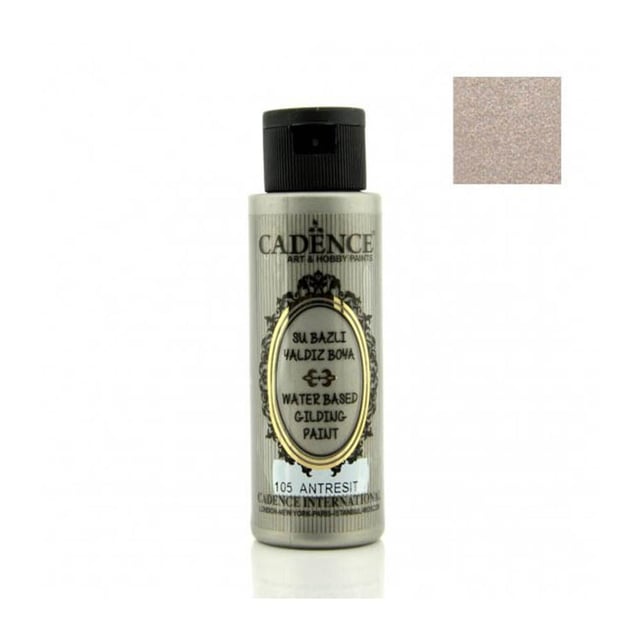 Cadence Su Bazlı Yaldız Boya 70 ml - Antresit 105