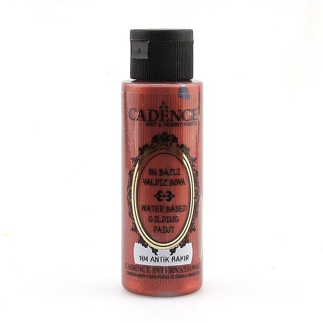 Cadence Su Bazlı Yaldız Boya 70 ml - Antik Bakır 104
