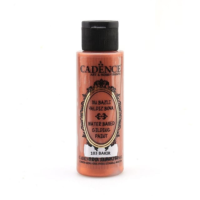 Cadence Su Bazlı Yaldız Boya 70 ml - Bakır 103