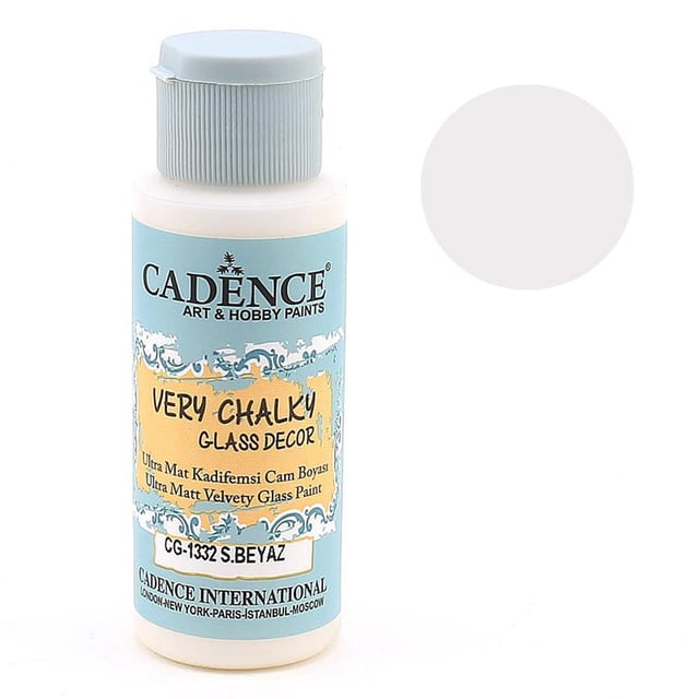 Cadence Very Chalky Glass Decor Cam Boyası - CG 1332 S.Beyaz
