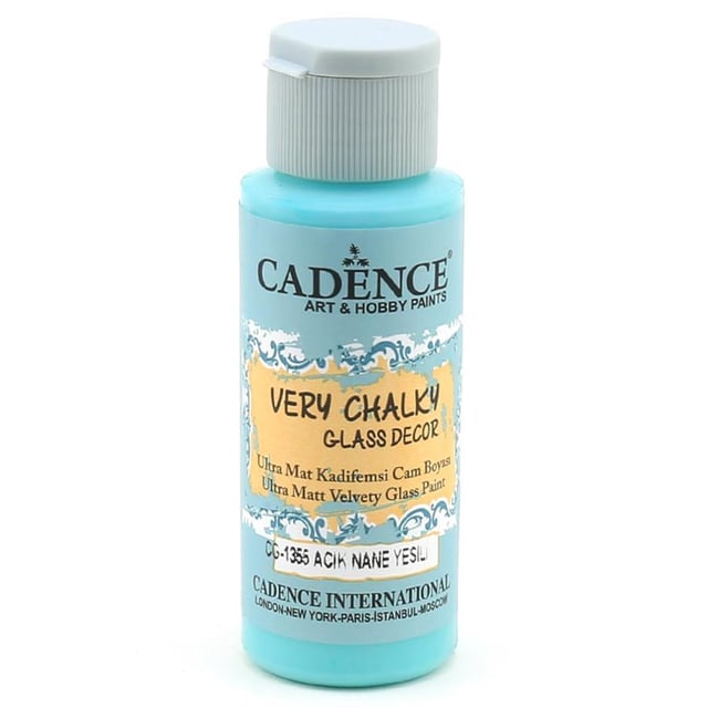Cadence Very Chalky Glass Decor Cam Boyası - CG 1355 Açık Nane Yeşili