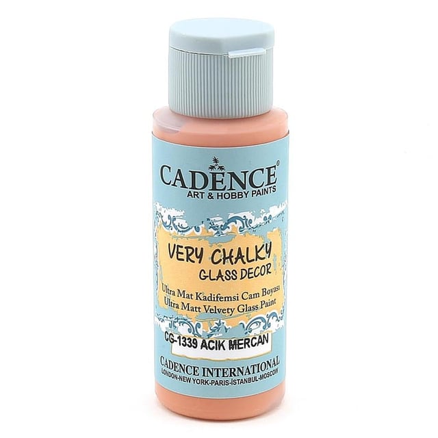 Cadence Very Chalky Glass Decor Cam Boyası - CG 1339 Açık Mercan