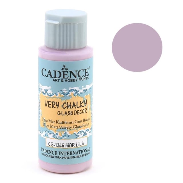 Cadence Very Chalky Glass Decor Cam Boyası - CG 1345 Mor Lila