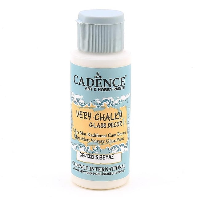 Cadence Very Chalky Glass Decor Cam Boyası - CG 1332 S.Beyaz
