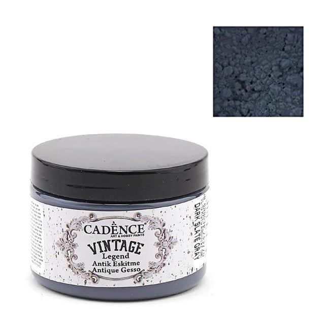 Cadence Vintage Legend Antik Eskitme Boyası - VL 10 Koyu Arduvaz Gri