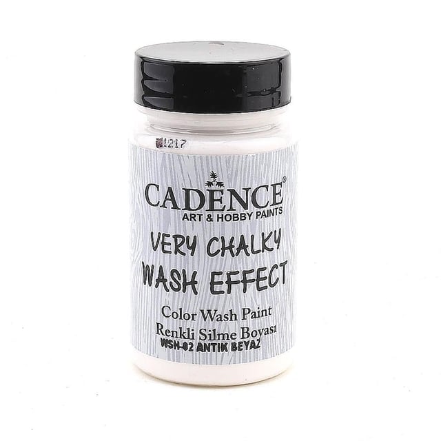Cadence Wash Effect Renkli Silme Boyası 90ml  - WSH-02 Antik Beyaz