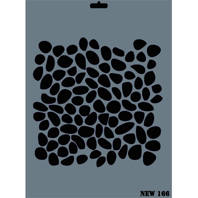 Çakıl Taşı Stencil Şablon 25X35 cm - Rich New 166